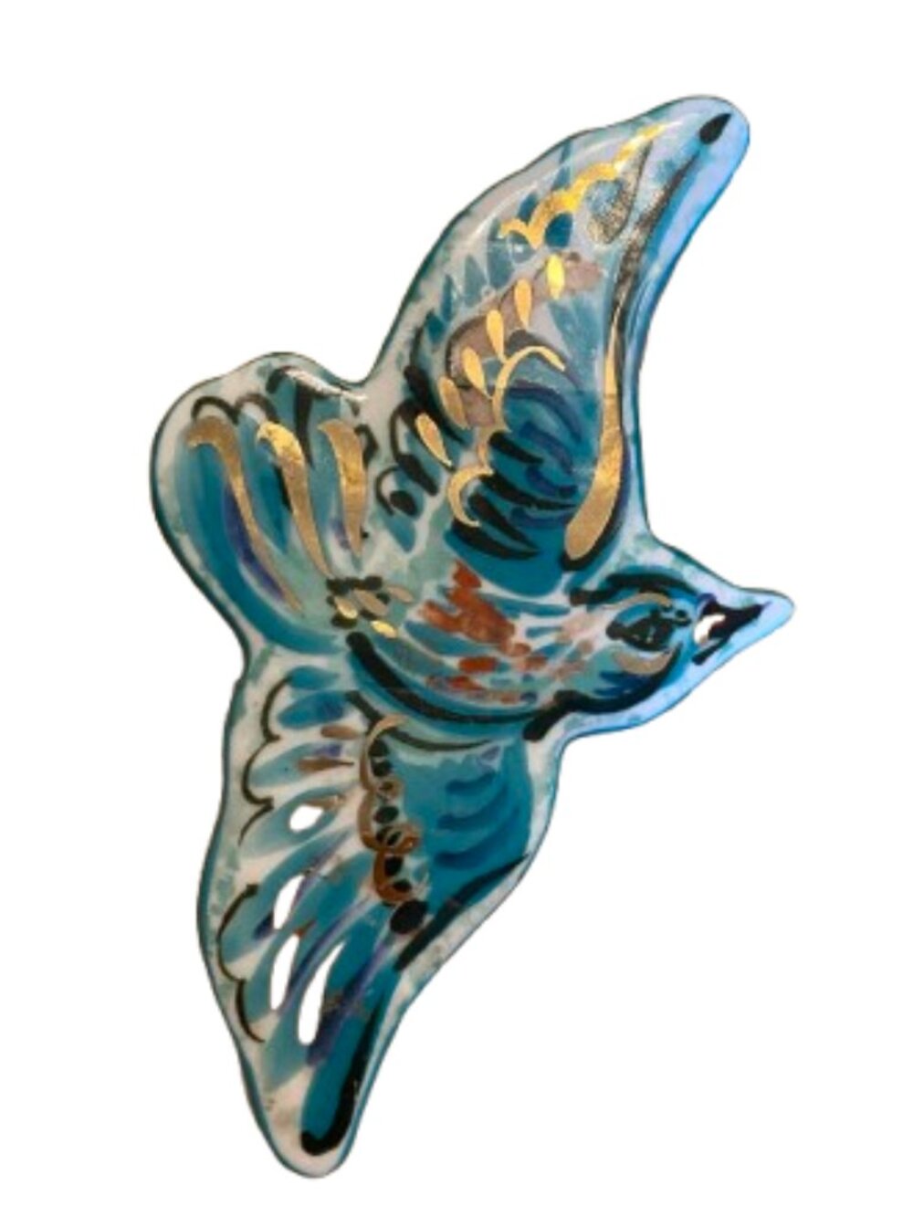 Anthropologie Ceramic Trinket Box Bird Shaped